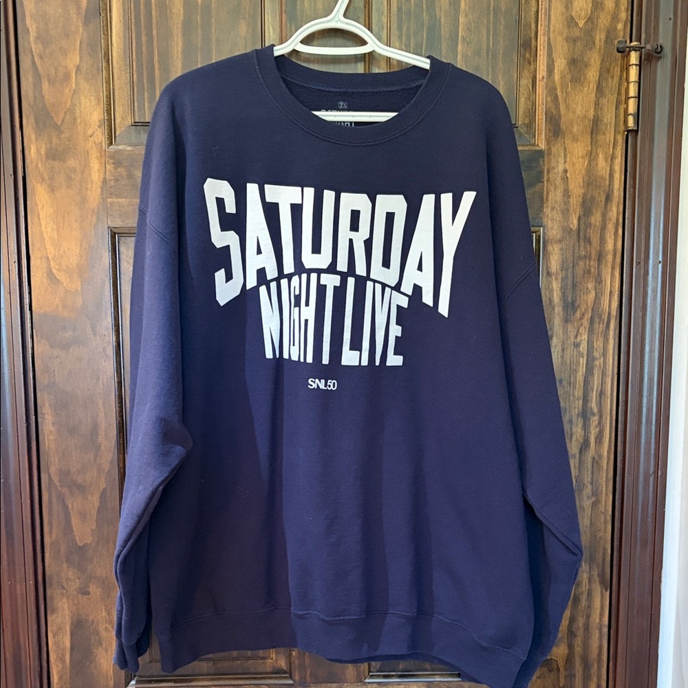 Ripple Junction Navy & White "Saturday Night Live" Crewneck Sweatshirt